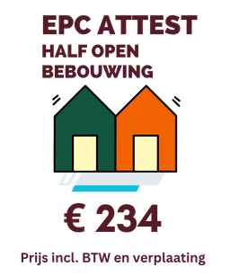 EPC attest aanvragen voor half open bebouwing – vanaf €234